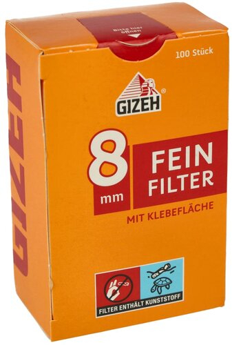 Gizeh Filter 8mm Zigarettenfilter 100 Stück Gizeh Filter 8mm Zigarettenfilter 100 Stück