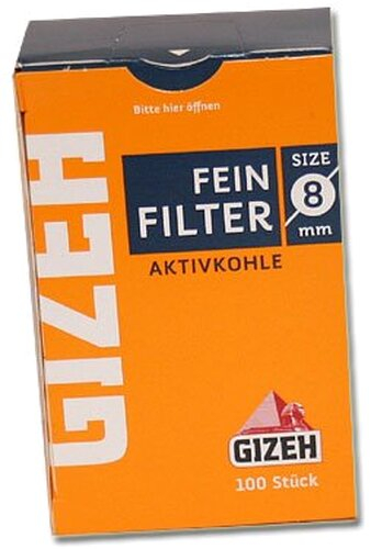 Gizeh Filter Aktivkohle 8mm Zigarettenfilter 100 Stück Gizeh Filter Aktivkohle 8mm Zigarettenfilter 100 Stück