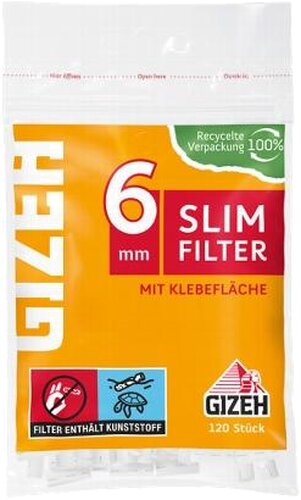 Gizeh Filter Slim 6mm Zigarettenfilter 120 Stück