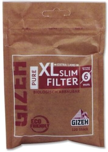 Gizeh Filter Slim Pure XL Zigarettenfilter 6mm 120 Stück Gizeh Filter Slim Pure XL Zigarettenfilter 6mm 120 Stück
