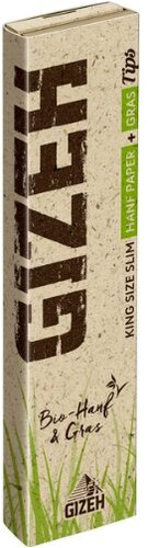 Gizeh Hanf+Gras King Size Slim+Tips 1x34 Blättchen+Tips