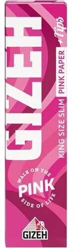 Gizeh Pink King Size Slim + Tips 34 Bättchen + 34 Tips Gizeh Pink King Size Slim + Tips 34 Bättchen + 34 Tips