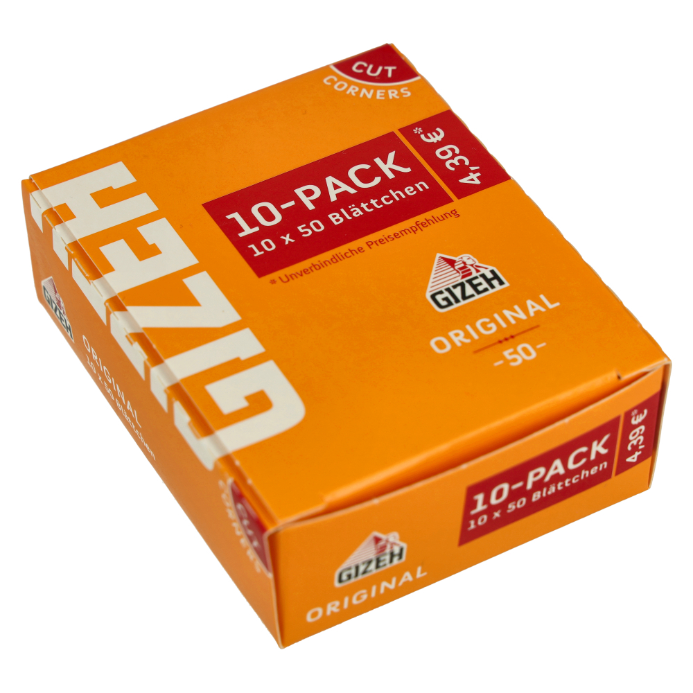 Gizeh Zigarettenpapier Gelb Original Sparpack 10x50 Blatt Gizeh Zigarettenpapier Gelb Original Sparpack 10x50 Blatt