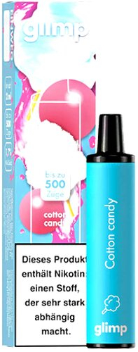 Glimp 500 Cotton Candy Einweg E-Shisha 17 mg Nikotin