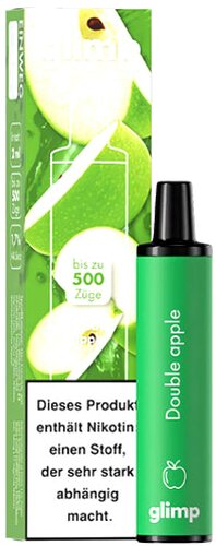 Glimp 500 Double Apple Einweg E-Shisha 17 mg