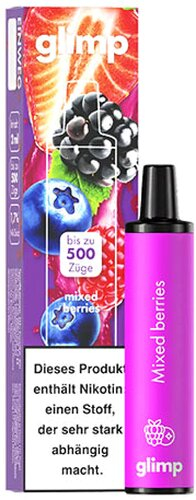 Glimp 500 Mixed Berries Einweg E-Shisha 17 mg Nikotin