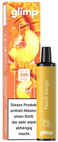 Glimp 500 Peach Mango Einweg E-Shisha 17 mg Nikotin
