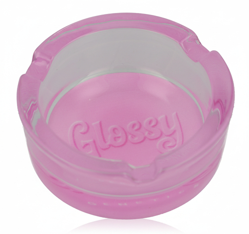 Glossy Glas Aschenbecher transparent rund