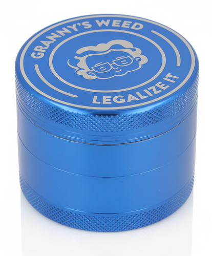 Grannys Weed Aluminium Grinder 4-teilig Ø 63mm Blau