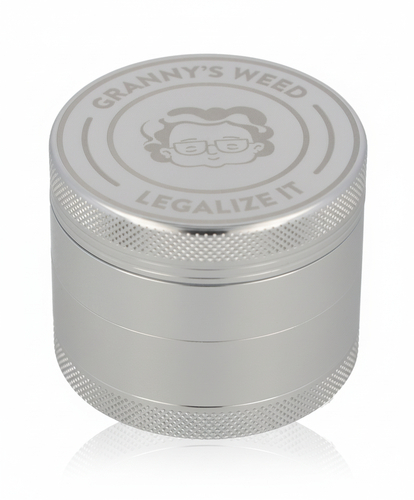 Grannys Weed Aluminium Grinder 4-teilig Ø 63mm Silber