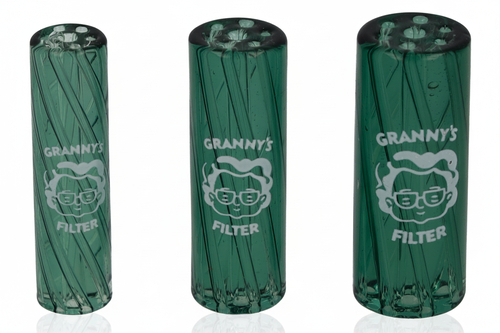 Grannys Weed Glas Vortex Spiral Filter Tips 3er Set 8/10/12mm Dunkelgrün