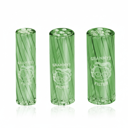 Grannys Weed Glas Vortex Spiral Filter Tips 3er Set 8/10/12mm Hellgrün