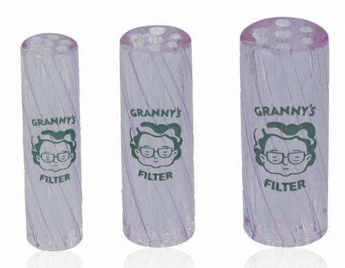 Grannys Weed Glas Vortex Spiral Filter Tips 3er Set 8/10/12mm Lila
