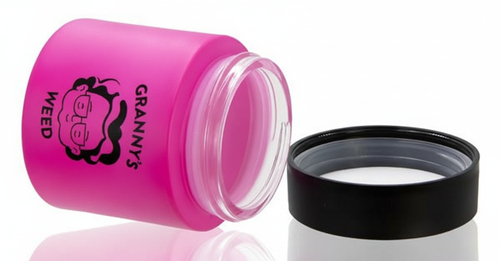 Grannys Weed Premium Stash Jar Aufbewahrungsglas Pink