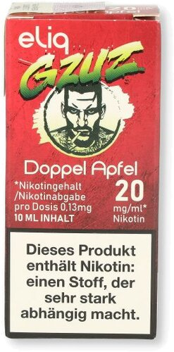 Gzuz eliq Nikotinsalz Liquid Doppel Apfel 20mg/ml Gzuz eliq Nikotinsalz Liquid Doppel Apfel 20mg/ml