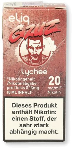 Gzuz eliq Nikotinsalz Liquid Lychee 20mg/ml Gzuz eliq Nikotinsalz Liquid Lychee 20mg/ml