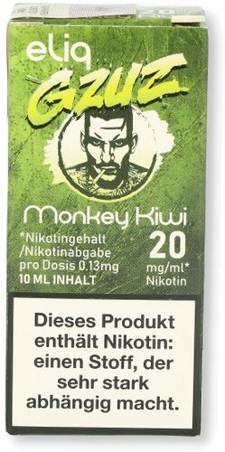 Gzuz eliq Nikotinsalz Liquid Monkey Kiwi 20mg/ml Gzuz eliq Nikotinsalz Liquid Monkey Kiwi 20mg/ml