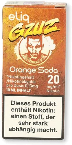 Gzuz eliq Nikotinsalz Liquid Orange Soda 20mg/ml Gzuz eliq Nikotinsalz Liquid Orange Soda 20mg/ml