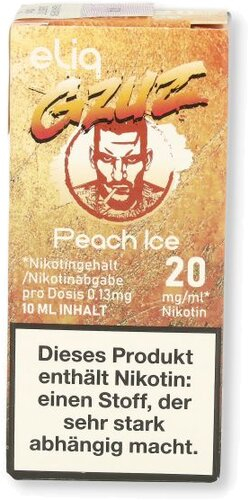 Gzuz eliq Nikotinsalz Liquid Peach Ice 20mg/ml Gzuz eliq Nikotinsalz Liquid Peach Ice 20mg/ml