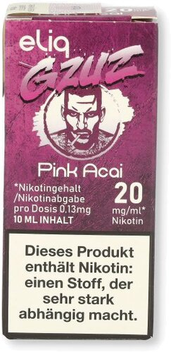Gzuz eliq Nikotinsalz Liquid Pink Acai 20mg/ml Gzuz eliq Nikotinsalz Liquid Pink Acai 20mg/ml