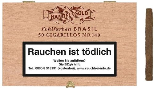 Handelsgold Fehlfarben No 140 Brasil Zigarren 50 Stück Handelsgold Fehlfarben No 140 Brasil Zigarren 50 Stück