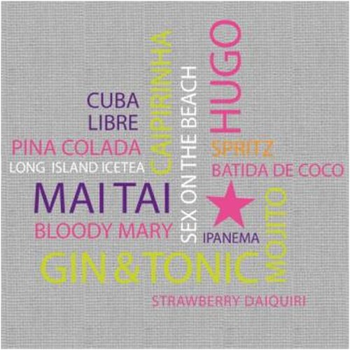 Happy hour time! Grey - Servietten 25x25 cm Happy hour time! Grey - Servietten 25x25 cm