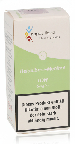 Happy Liquid Heidelbeer-Menthol Low 6mg Liquid
