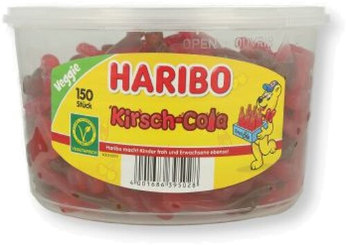 Haribo Kirsch-Cola Dose 150 Stück Haribo Kirsch-Cola Dose 150 Stück