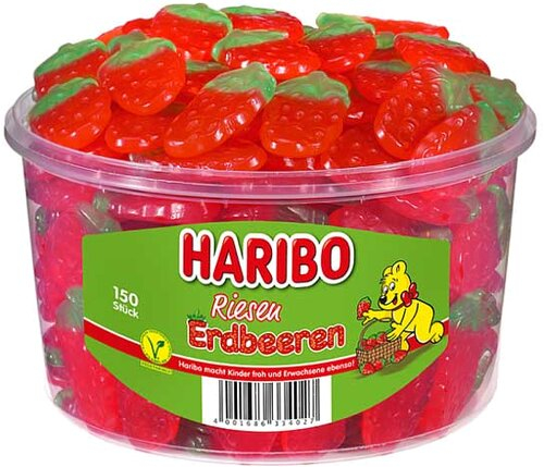 Haribo Riesenerdbeeren 150 Stück Dose