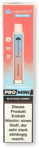 Hayati Pro Mini Einweg E-Zigarette Blue Razz Cherry 20mg/ml