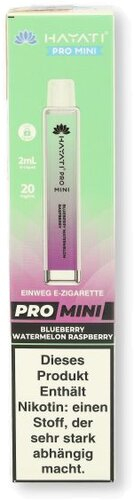 Hayati Pro Mini Einweg E-Zigarette Blueberry Watermelon Raspberry  20mg/ml
