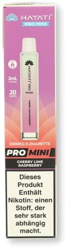 Hayati Pro Mini Einweg E-Zigarette Cherry Lime Raspberry 20mg/ml