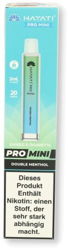 Hayati Pro Mini Einweg E-Zigarette Double Menthol 20mg/ml