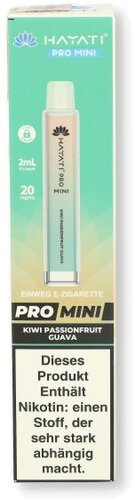 Hayati Pro Mini Einweg E-Zigarette Kiwi Passionfruit Guava 20mg/ml