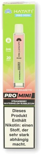 Hayati Pro Mini Einweg E-Zigarette Strawberry Watermelon Bubblegum 20mg/ml
