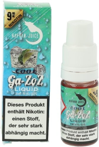Hayvan Juice Cool Ga-zoz Liquid 9mg 10ml Hayvan Juice Cool Ga-zoz Liquid 9mg 10ml