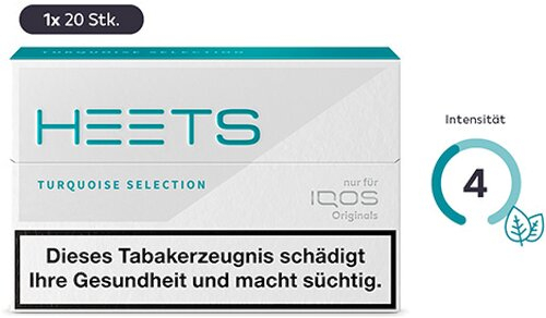 HEETS Turquoise Menthol Selection Tobacco Sticks für IQOS 1 x 20 Stück HEETS Turquoise Menthol Selection Tobacco Sticks für IQOS 1 x 20 Stück