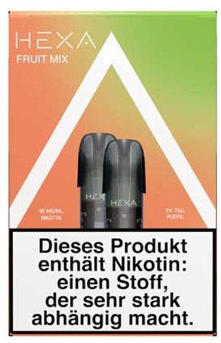 Hexa Pro Vape Pods Fruit Mix 2x2ml 18mg Hexa Pro Vape Pods Fruit Mix 2x2ml 18mg