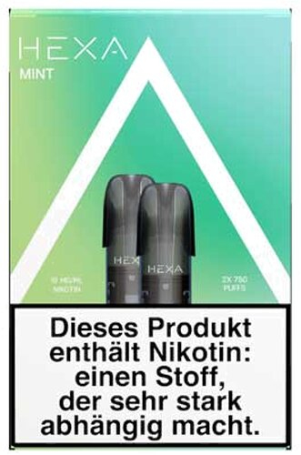 Hexa Pro Vape Pods Mint 2x2ml 18mg Hexa Pro Vape Pods Mint 2x2ml 18mg