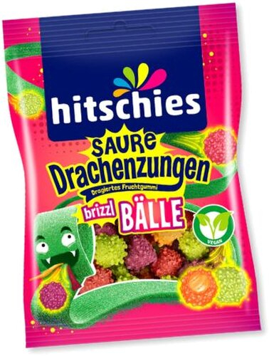 hitschies Saure Drachenzungen brizzl Bälle 100g