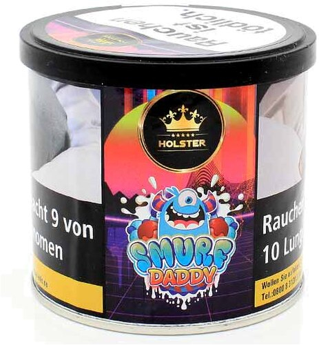 HOLSTER Smurf Daddy Shisha Tabak (Joghurt, Maracuja, Brommbeere, Himbeere) HOLSTER Smurf Daddy Shisha Tabak (Joghurt, Maracuja, Brommbeere, Himbeere)