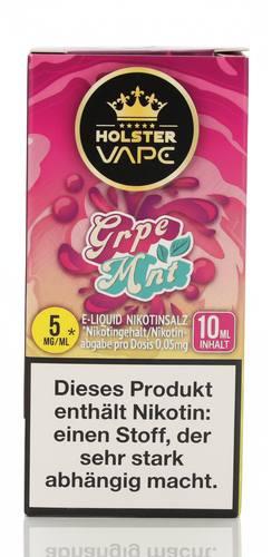 Holster Vape Grpe Mnt Nikotinsalz Liquid 5mg 10ml