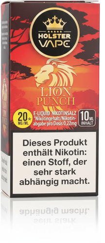 Holster Vape Lion Punch Nikotinsalz Liquid 20mg 10ml