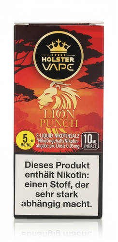 Holster Vape Lion Punch Nikotinsalz Liquid 5mg 10ml