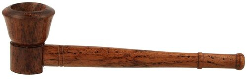 Holzpfeife braun 12cm lang Holzpfeife braun 12cm lang