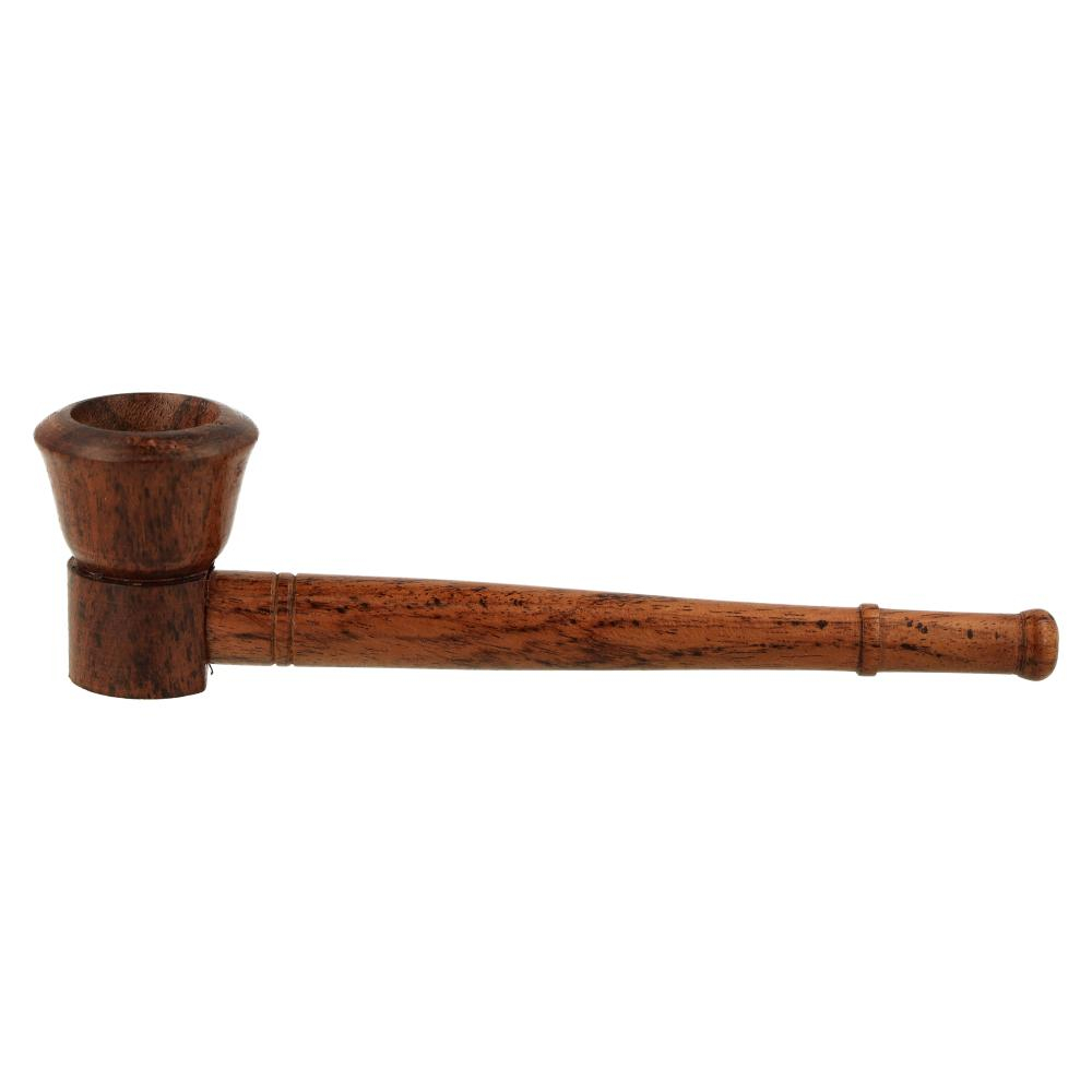 Holzpfeife braun 12cm lang Holzpfeife braun 12cm lang