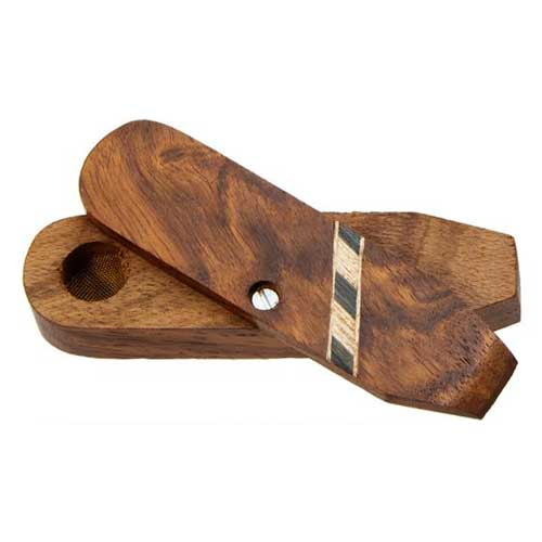 Holzpfeife Flip Top Bow Braun Holzpfeife Flip Top Bow Braun