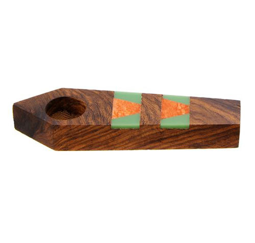 Holzpfeife Mosaic 2 Colours Grün, Orange, Braun Holzpfeife Mosaic 2 Colours Grün, Orange, Braun