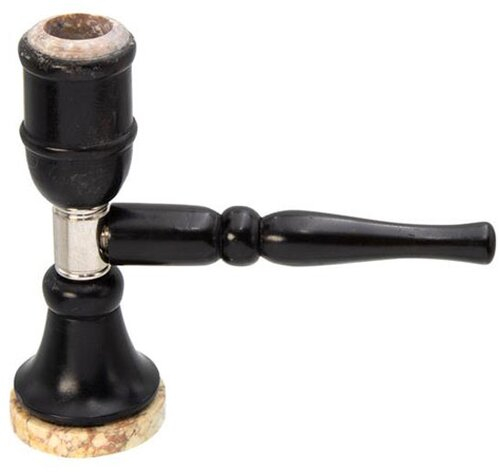 Holz/Speckstein Pfeife Standing Special Schwarz