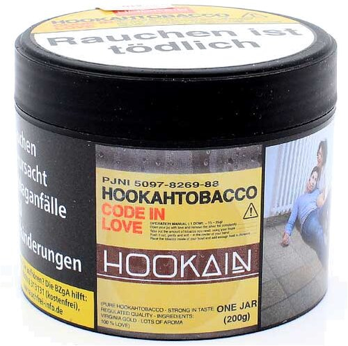 HOOKAIN Code in Love Shisha Tabak (Wassermelone, Kaktus, Vanille, Pfirsich)